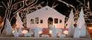 Presepe moderno in porcellana