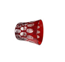 Bicchieri in vetro molati rosso rubino