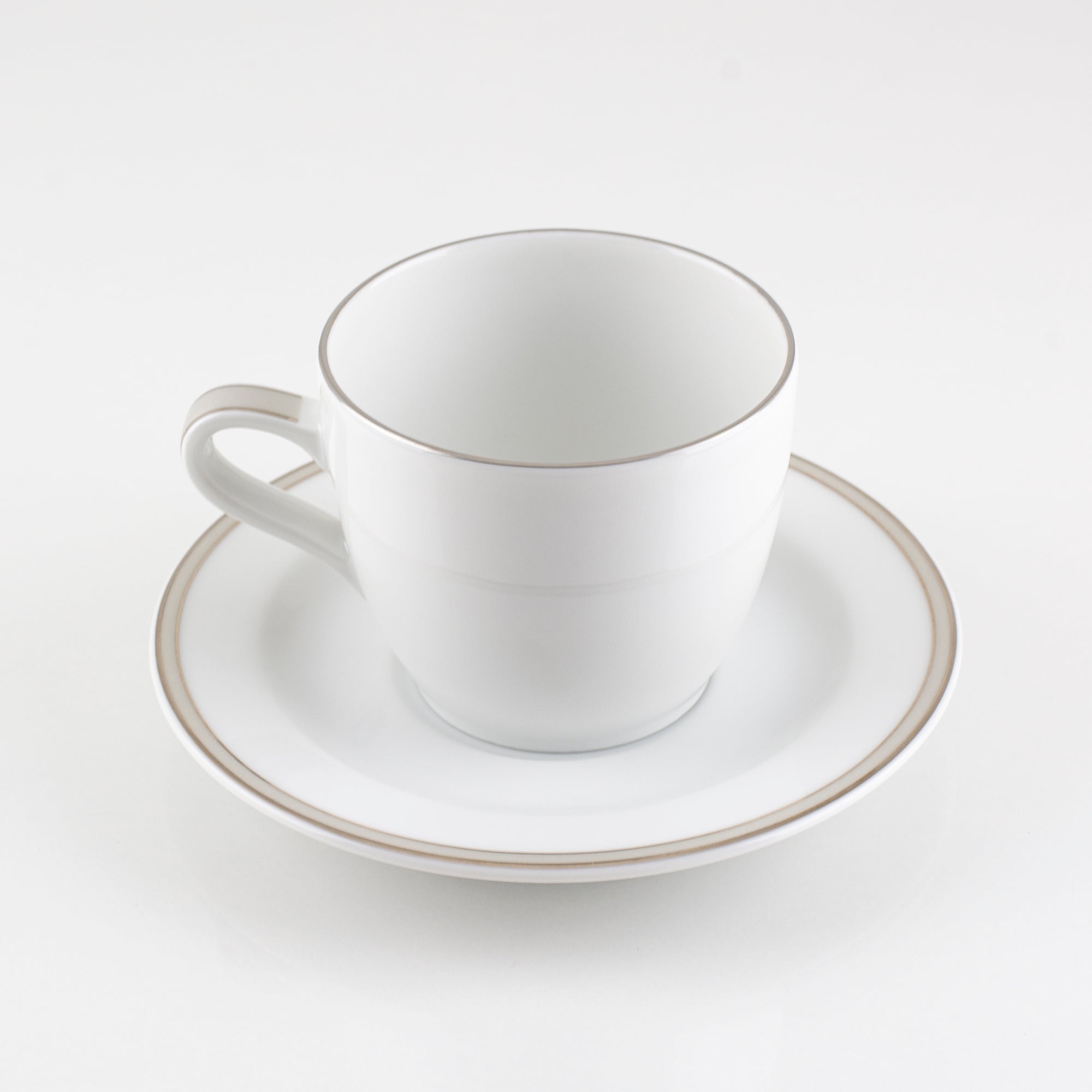 Set tazze da latte o the con elegante decoro filo platino - Dallas