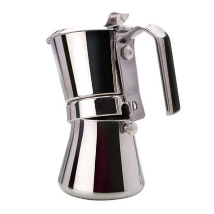 caffettiera 9 e 6 tazze in acciaio inox