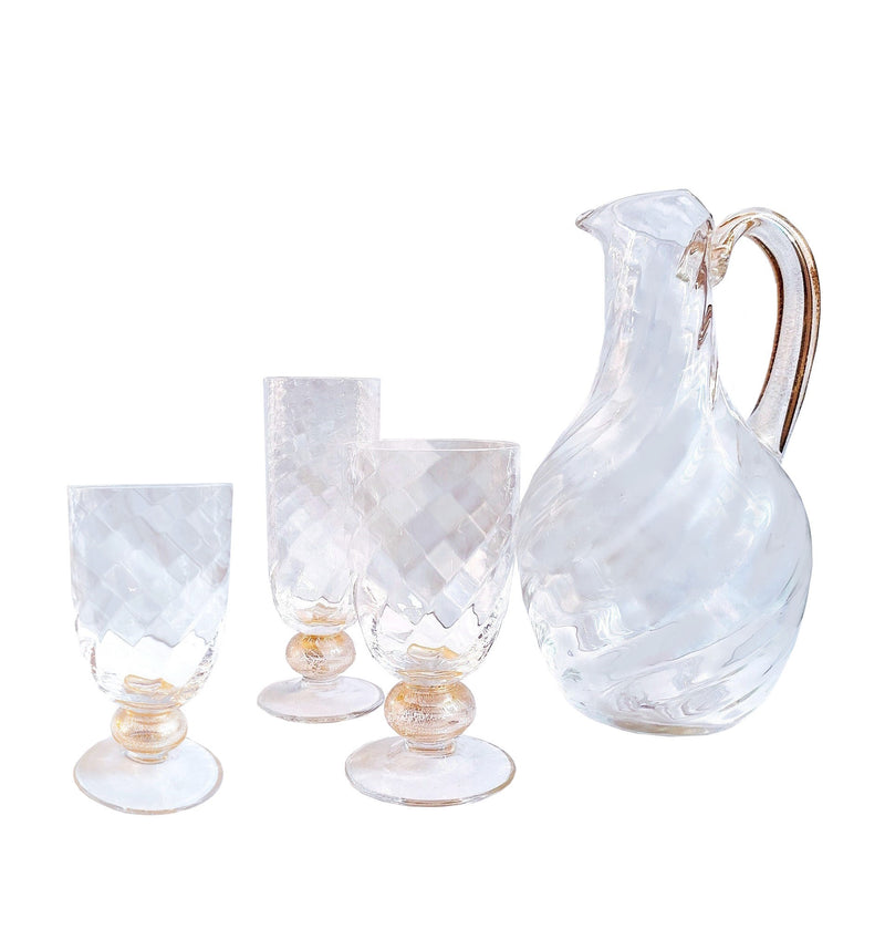 Servizio bicchieri in vetro di Murano