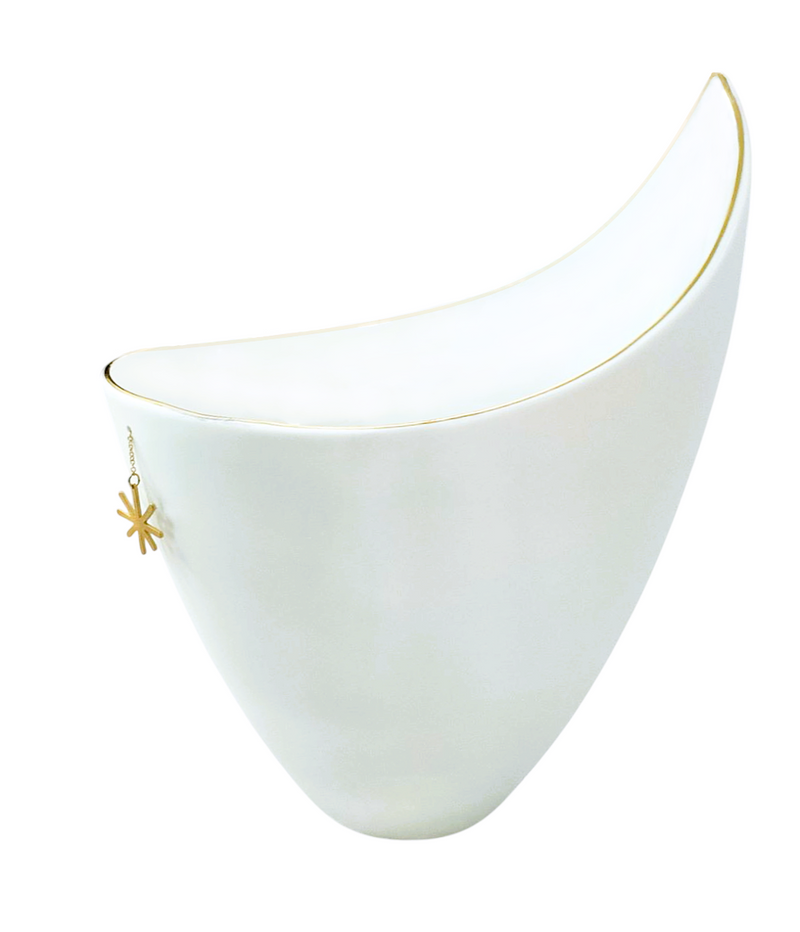 Vaso in porcellana bianco