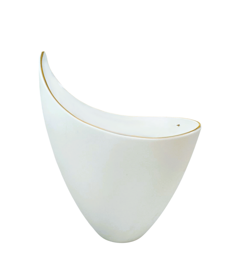 Vaso in porcellana bianco