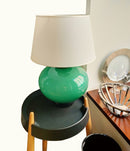 Lampada verde in vetro soffiato