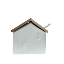 Formaggiera in porcellana e legno