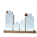 Menage olio aceto in porcellana bianca