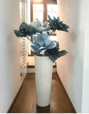 Vaso da terra in porcellana bianco