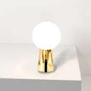 Lampada da tavolo in vetro e metallo