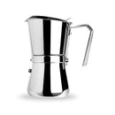 caffettiera 9 e 6 tazze in acciaio inox