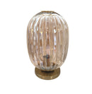 Lampada da tavola in vetro ambra