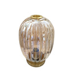 Lampada da tavola in vetro ambra