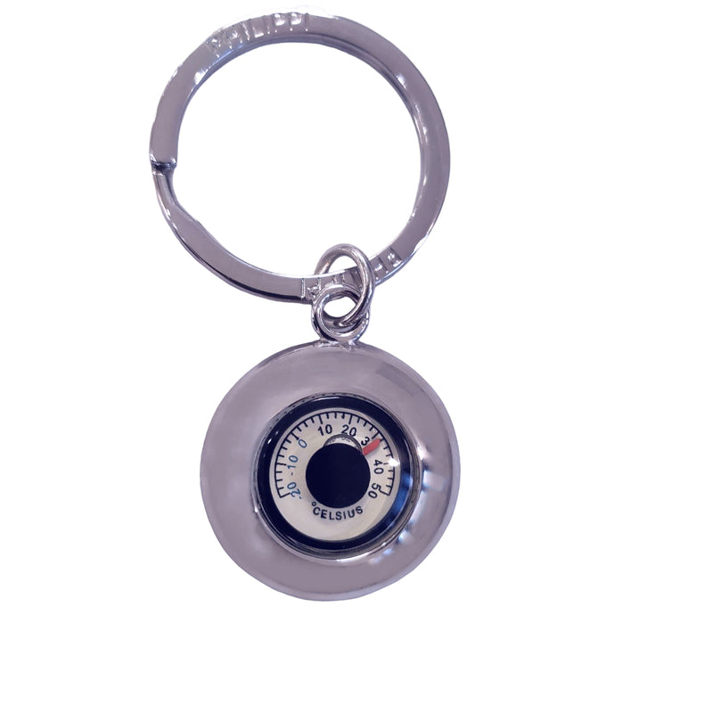 key chain with analog thermometer designed by Jan Philippi