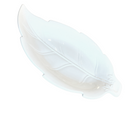 Ciotola foglia bianca