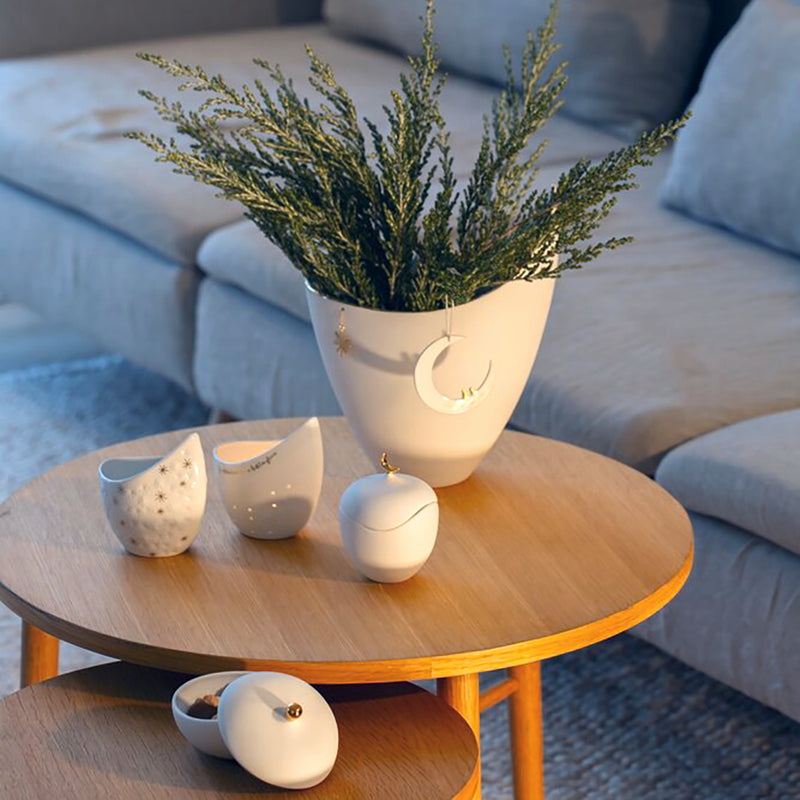 Vaso in porcellana bianco