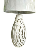 Lampada in ceramica bianca