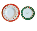 Servizio piatti di Natale in porcellana