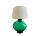 Lampada verde in vetro soffiato