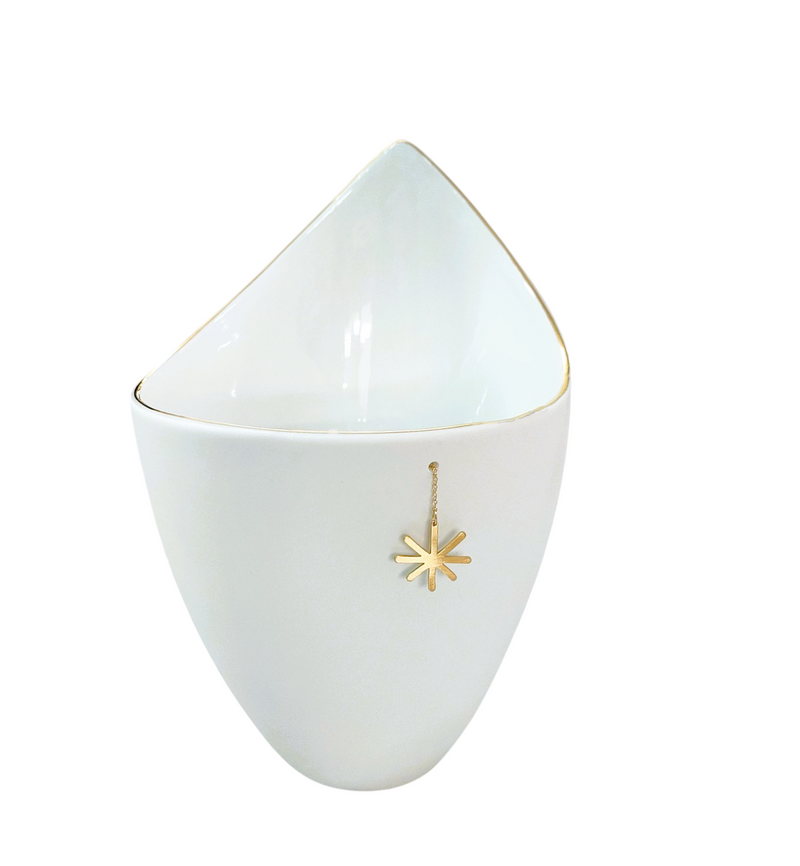 Vaso in porcellana bianco