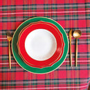 Servizio piatti in porcellana rosso