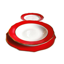 Servizio piatti in porcellana rosso