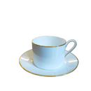 Servizio da tè in porcellana filo oro