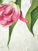 Tovaglia in lino tulipani