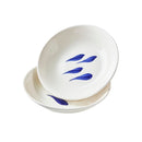 Servizio piatti bianco blu