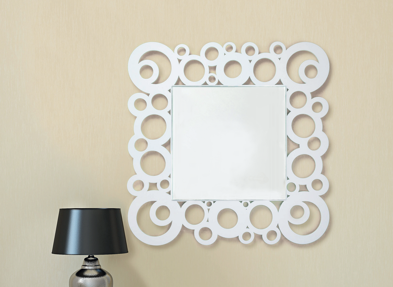Specchio da parete in legno