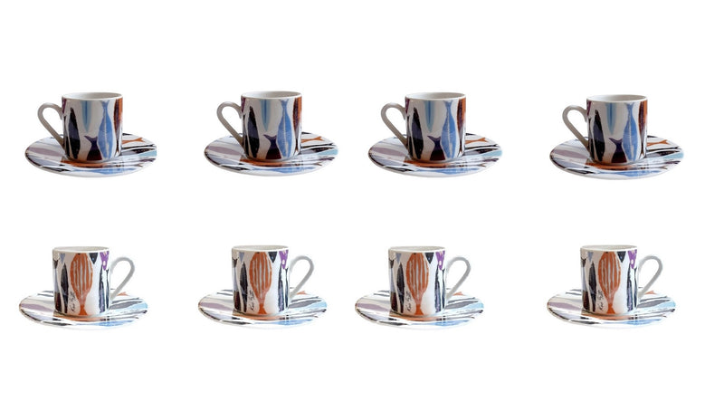 Set tazzine caffè in porcellana Ken Scott