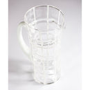 clear blown glass jug