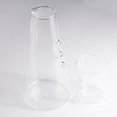 set 6 pezzi bicchieri più brocca in vetro borosilicato trasparente