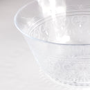 clear glass bowl