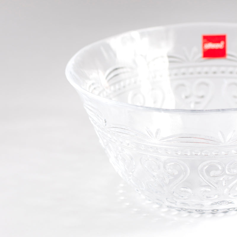 6 pieces set of transparent glass bowls