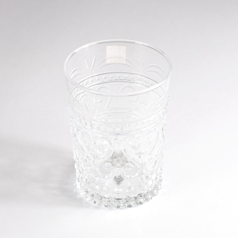 6 pieces set of transparent blown glass glasses