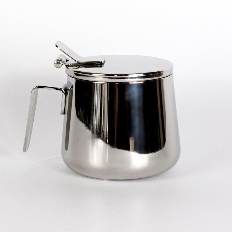sugar bowl with stainless steel lid