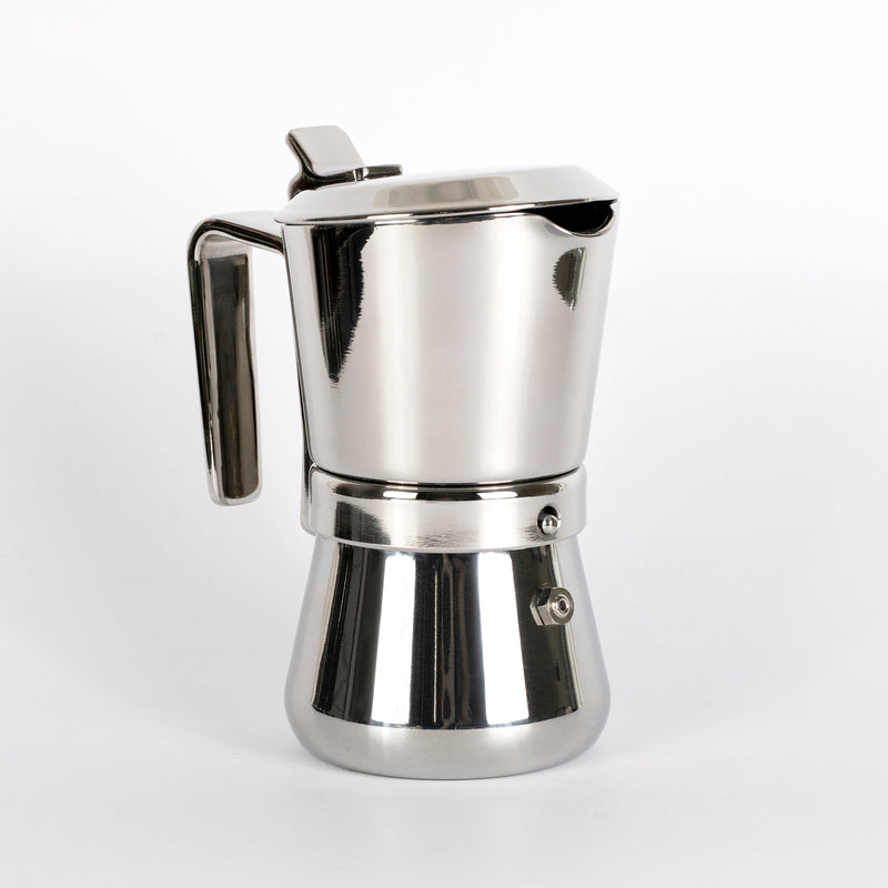 3 or 6 cup coffee maker in stainless steel