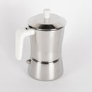 caffettiera 1 e 3 tazze manico metacrilato bianco