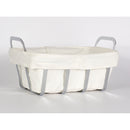 bread basket in metal and cotton