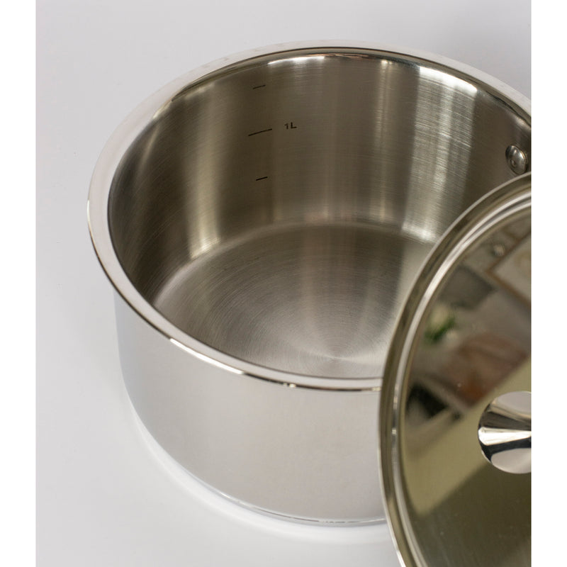 steel saucepan with lid diameter 16 cm