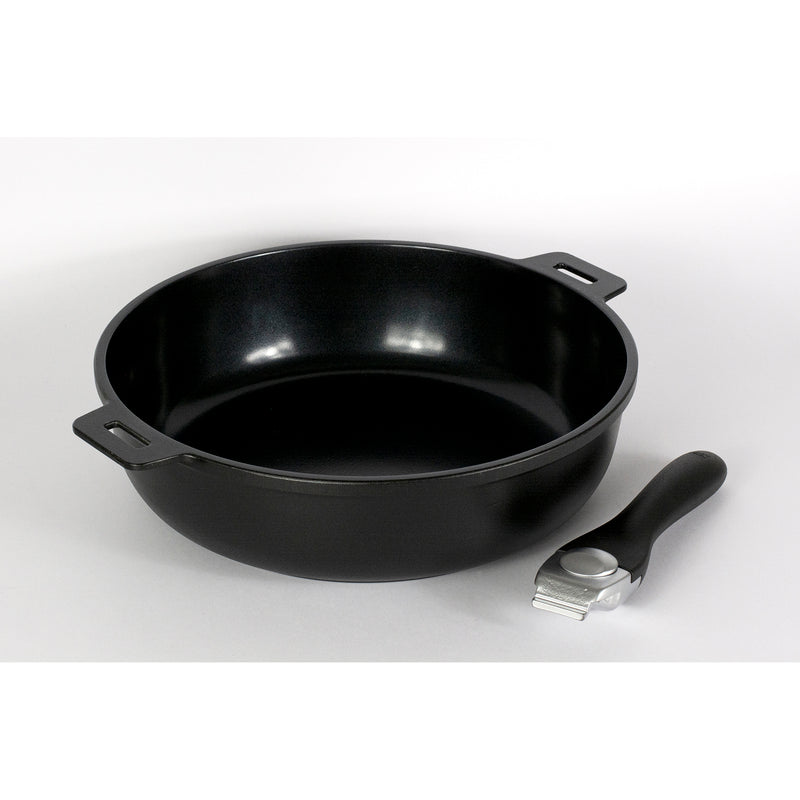 non-stick aluminum saucepan and removable handle