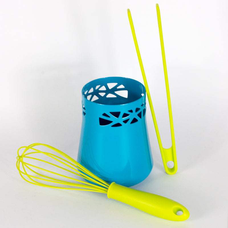 ladle holder set with tongs and whisk