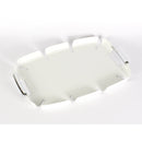 white steel tray