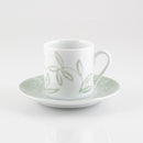 set of 6 coffee cups and sugar bowl in porcelain