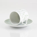 set of 6 coffee cups and sugar bowl in porcelain