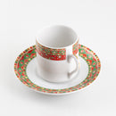 set 6 tazze caffè in porcellana con piattino