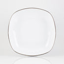 servizio di piatti 32 pezzi in porcellana bianca decoro platino