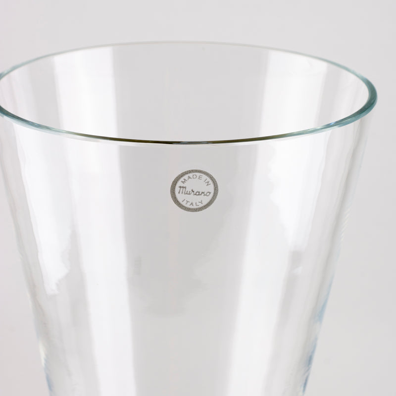 vaso in cristallo e argento pieno