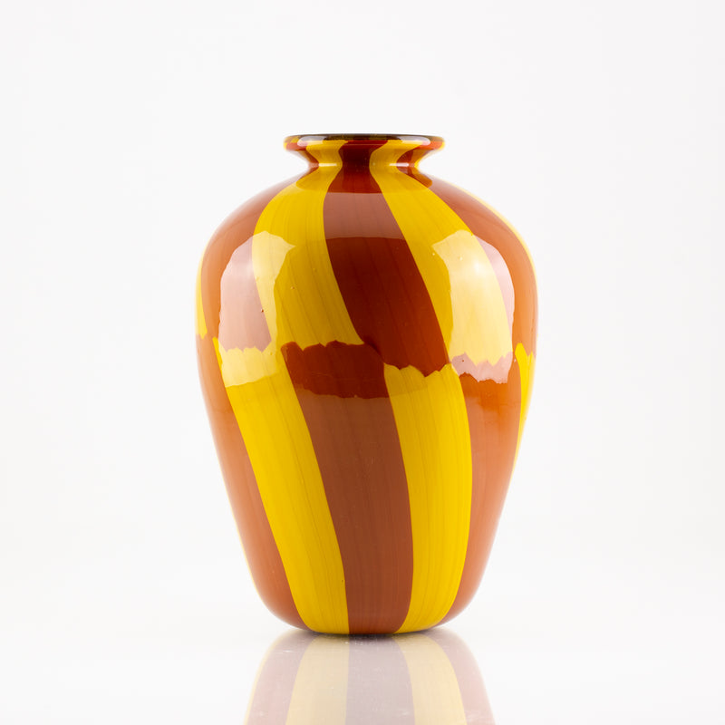 vaso in vetro realizzato a mano