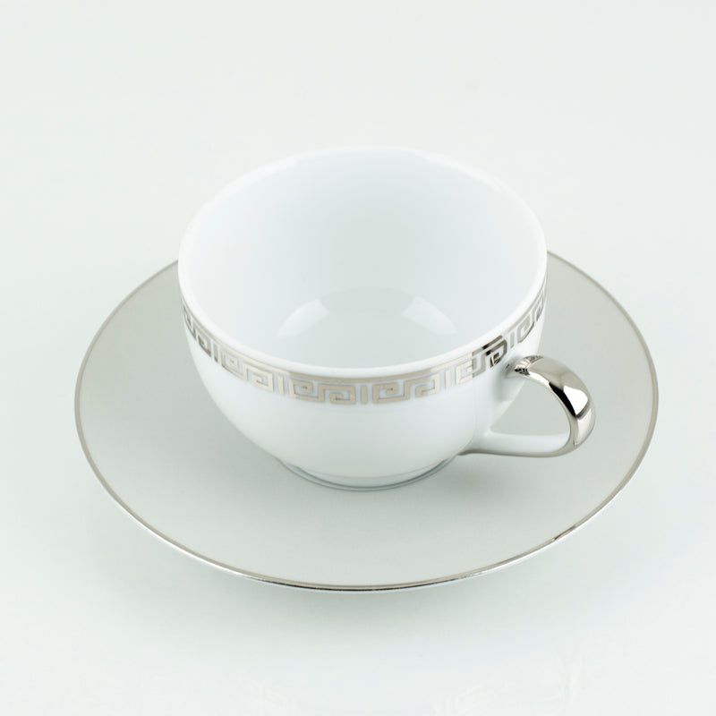 6 pieces set of porcelain and platinum coffee cups