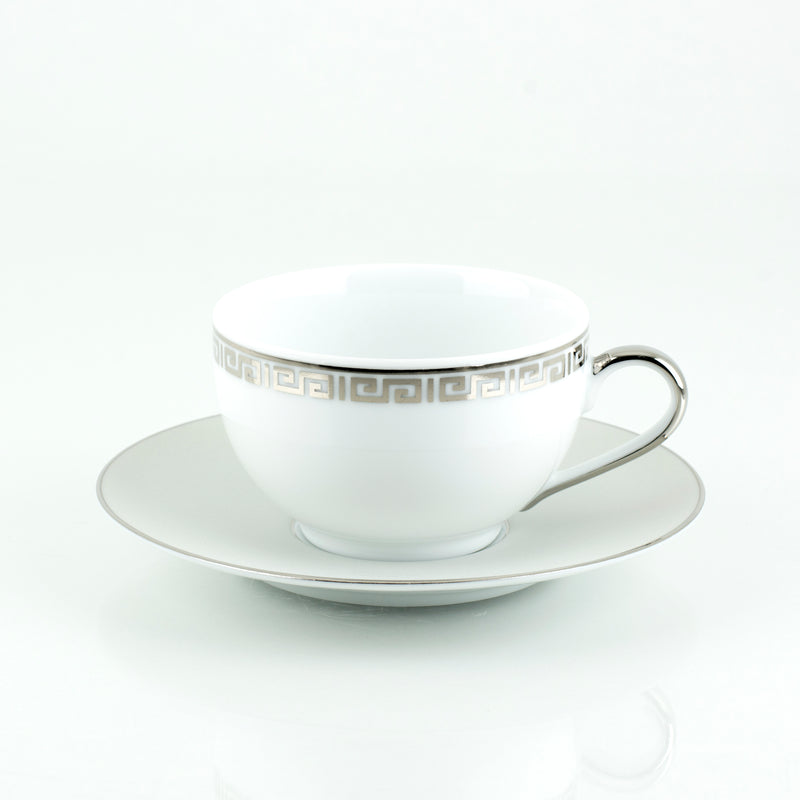 6 pieces set of porcelain and platinum coffee cups